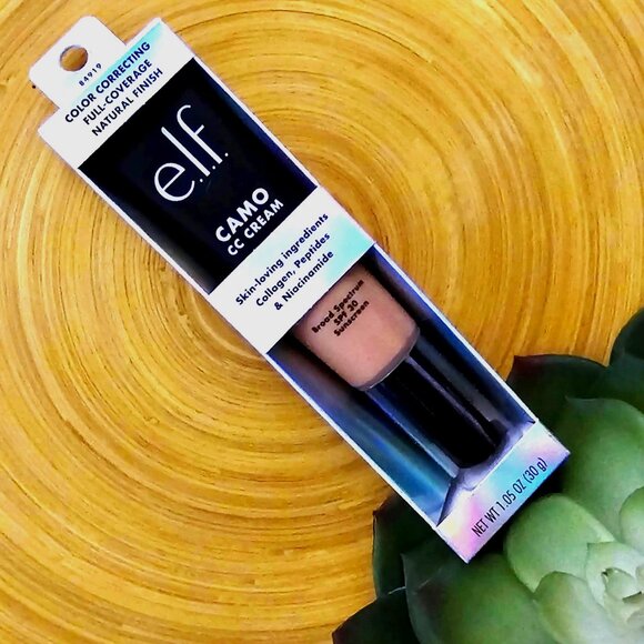e.l.f. Other - e.l.f. Camo CC Cream, SPF 30 Color-Correcting Face Foundation, Medium 375 N